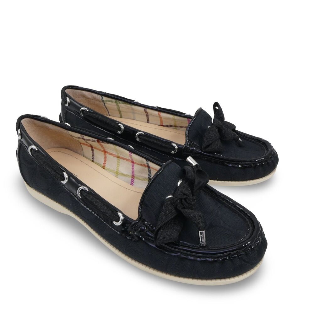 Coach Women's US 7.5 Carisa Loafers Excellent Women Black